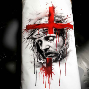jesus tattoo design ideas natural blush spiritual light for lower chest