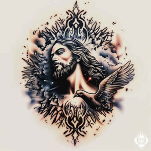 jesus tattoo design ideas real-life shading spiritual light shows perseverance