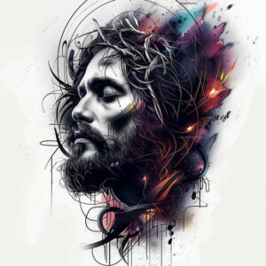 jesus tattoo design ideas photorealistic drawing spiritual power for inner arm