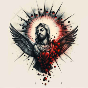jesus tattoo design ideas micro realism spiritual strength stands for endurance