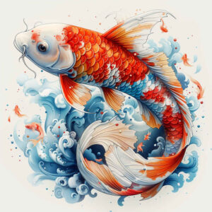 koi-and-light-surrealism-juxtaposition-for-scapula – tattoo design ideas free ai generated – Gallery: koi-fish-inkby-ai