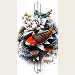koi-and-yin-yang-neotraditional-artistic-contrast-for-upper-shoulder – tattoo design ideas free ai generated – Gallery: koi-fish-inkby-ai