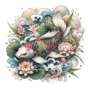 mystical-koi-neotraditional-classic-shading-for-abdomen – tattoo design ideas free ai generated – Gallery: koi-fish-inkby-ai