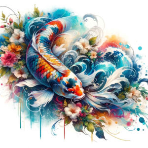 artistic-koi-neotraditional-classic-composition-for-back – tattoo design ideas free ai generated – Gallery: koi-fish-inkby-ai