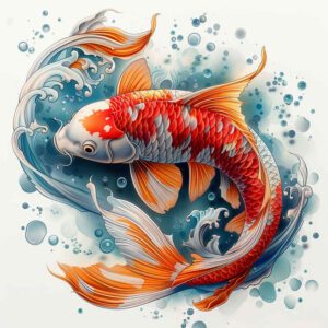 koi-with-color-neotraditional-sharp-contrast-for-shoulder – tattoo design ideas free ai generated – Gallery: koi-fish-inkby-ai