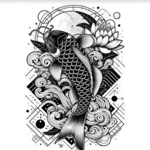 japanese-fish-realism-blended-gradients-for-shin – tattoo design ideas free ai generated – Gallery: koi-fish-inkby-ai