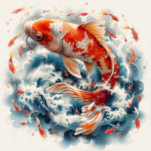 delicate-koi-neotraditional-decorative-flourishes-for-thigh – tattoo design ideas free ai generated – Gallery: koi-fish-inkby-ai