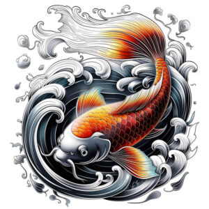 koi-with-flowers-neotraditional-vivid-color-for-arm – tattoo design ideas free ai generated – Gallery: koi-fish-inkby-ai