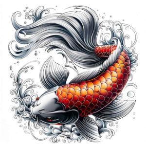 koi-with-color-neotraditional-classic-motifs-for-spine – tattoo design ideas free ai generated – Gallery: koi-fish-inkby-ai