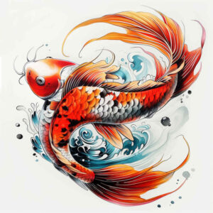 koi-fish-tattoo-neotraditional-rich-shading-for-behind-ear – tattoo design ideas free ai generated – Gallery: koi-fish-inkby-ai