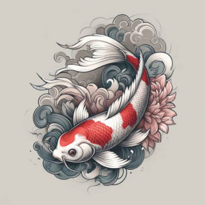 koi-fish tattoo design ideas layered fill harmonious embodying courage
