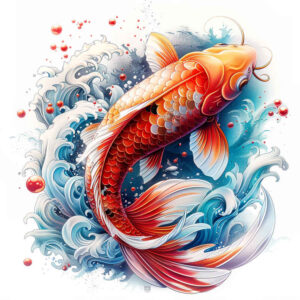 koi-fish tattoo design ideas 3D-rendered prosperity embodying endurance