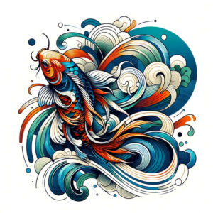 koi-fish tattoo design ideas Realism anatomical accuracy tattoo style embodying strength