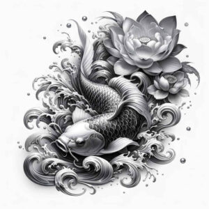 koi-fish tattoo design ideas modern twist water shows resilience