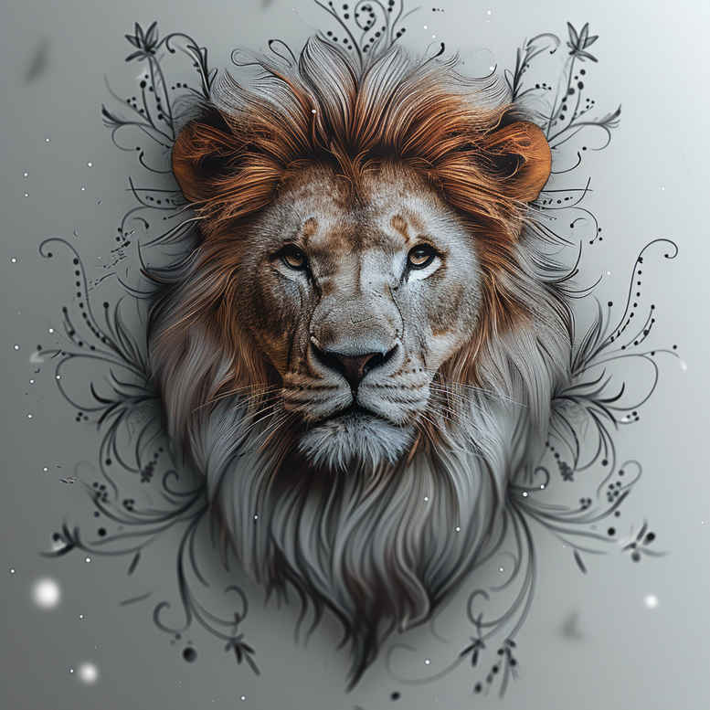 for-women – tattoo design ideas free ai generated – realism-natural-tones – for-full-back – Gallery: lions-inkby-ai