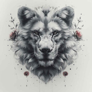 for-women – tattoo design ideas free ai generated – realism-soft-contrast – for-outer-arm – Gallery: lions-inkby-ai
