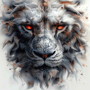 geometric-lion – tattoo design ideas free ai generated – realism-micro-realism – for-lower-arm – Gallery: lions-inkby-ai