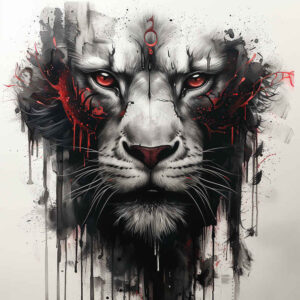lion-and-light – tattoo design ideas free ai generated – realism-dynamic-shadows – for-outer-arm – Gallery: lions-inkby-ai