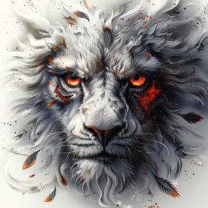 lion-and-shadow – tattoo design ideas free ai generated – realism-depth-of-field – for-back-shoulder – Gallery: lions-inkby-ai