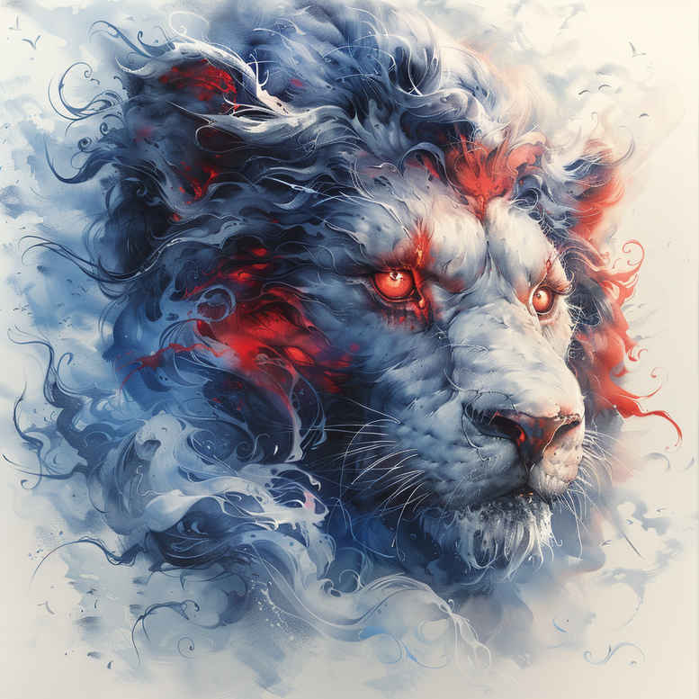 lion-as-symbol-of-courage – tattoo design ideas free ai generated – neotraditional-layered-fill – for-heel – Gallery: lions-inkby-ai