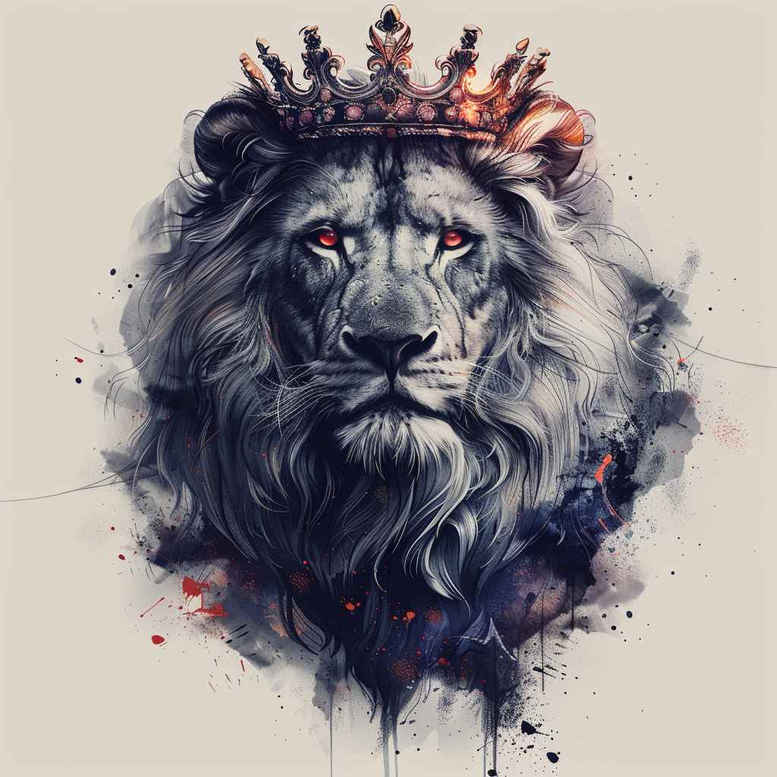 lion-as-symbol-of-courage – tattoo design ideas free ai generated – realism-moist-gloss – for-upper-arm – Gallery: lions-inkby-ai