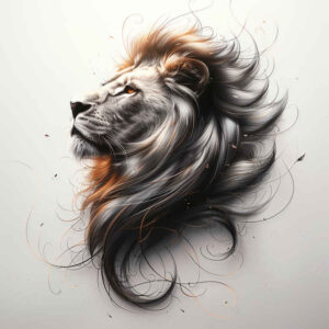lion-in-nature – tattoo design ideas free ai generated – realism-hyper-detail – for-side – Gallery: lions-inkby-ai