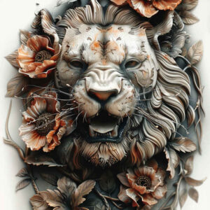 lion-symbol-of-power – tattoo design ideas free ai generated – neotraditional-layered-fill – for-shoulder – Gallery: lions-inkby-ai