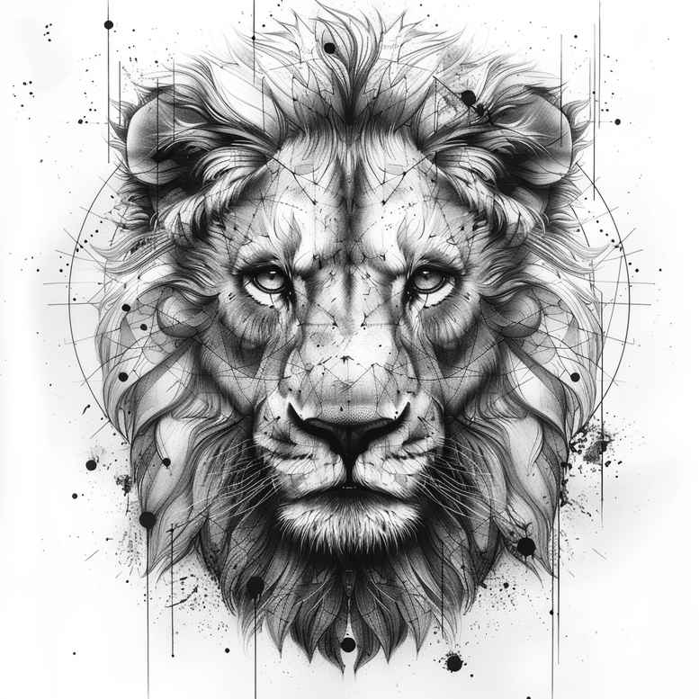 lion-symbol-of-power – tattoo design ideas free ai generated – realism-delicate-highlight – for-triceps – Gallery: lions-inkby-ai