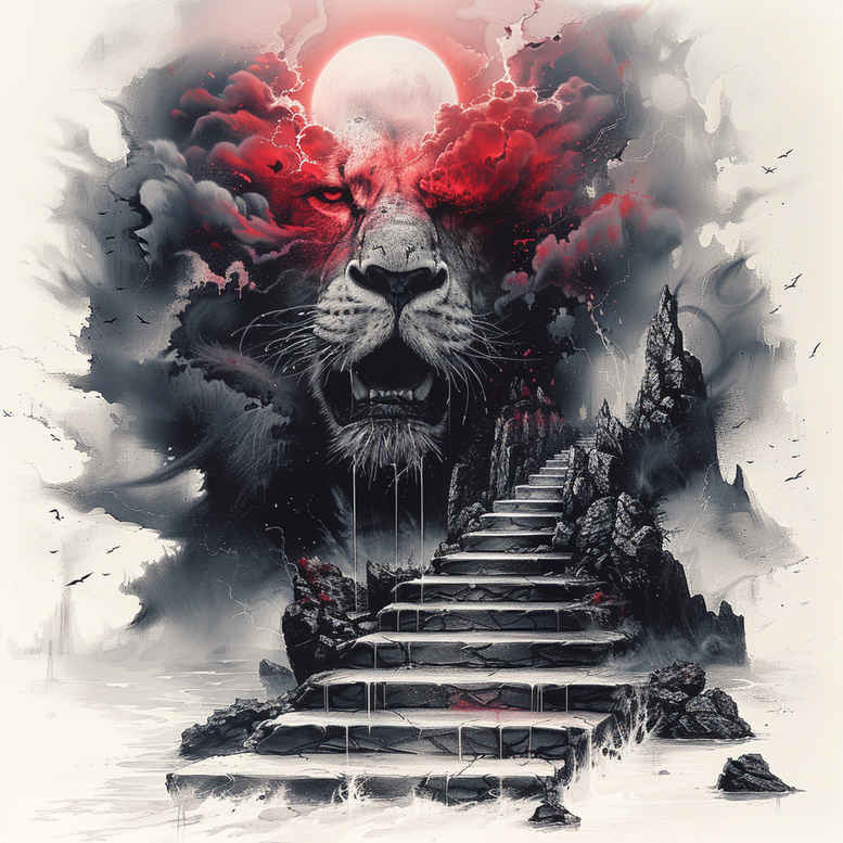 lion-symbol-of-royalty – tattoo design ideas free ai generated – realism-ink-precision – for-lower-back – Gallery: lions-inkby-ai