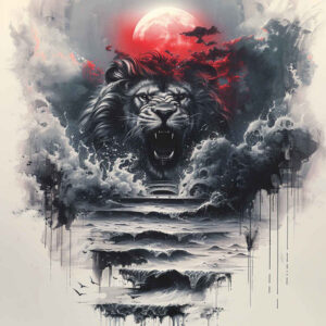 lion-symbol-of-royalty – tattoo design ideas free ai generated – realism-realistic – for-chest – Gallery: lions-inkby-ai