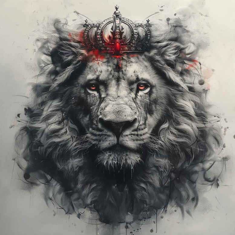 lion-tattoo-design – tattoo design ideas free ai generated – realism-realistic-perspective – for-temple – Gallery: lions-inkby-ai