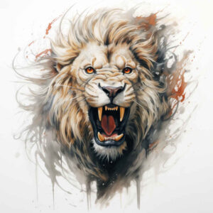 lion-with-3d-effect – tattoo design ideas free ai generated – realism-sharp-focus – for-arm – Gallery: lions-inkby-ai