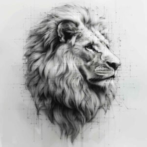 lion-with-claws – tattoo design ideas free ai generated – neotraditional-artful-color – for-outer-arm – Gallery: lions-inkby-ai