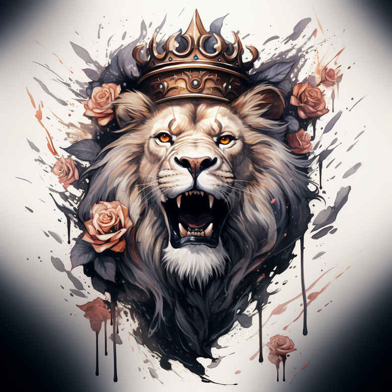 lion-with-claws – tattoo design ideas free ai generated – realism-hyper-realistic – for-lower-leg – Gallery: lions-inkby-ai