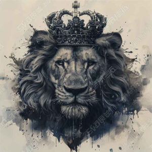 lion-with-detail – tattoo design ideas free ai generated – neotraditional-clean-fill – for-shin – Gallery: lions-inkby-ai