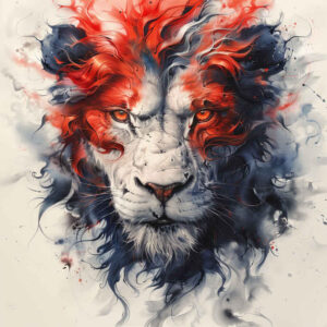 lion-with-lines – tattoo design ideas free ai generated – realism-sharp-focus – for-shoulder – Gallery: lions-inkby-ai