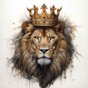 lion-with-ornament – tattoo design ideas free ai generated – realism-color-precision – for-back-shoulder – Gallery: lions-inkby-ai