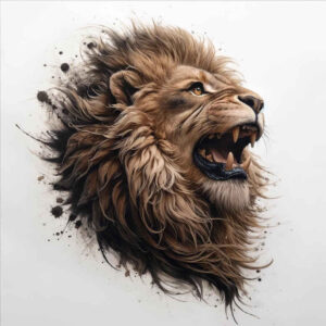 lion-with-paws – tattoo design ideas free ai generated – neotraditional-ornamental – for-hip – Gallery: lions-inkby-ai