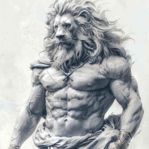 lion-with-shading – tattoo design ideas free ai generated – neotraditional-strong-contrast – for-outer-arm – Gallery: lions-inkby-ai