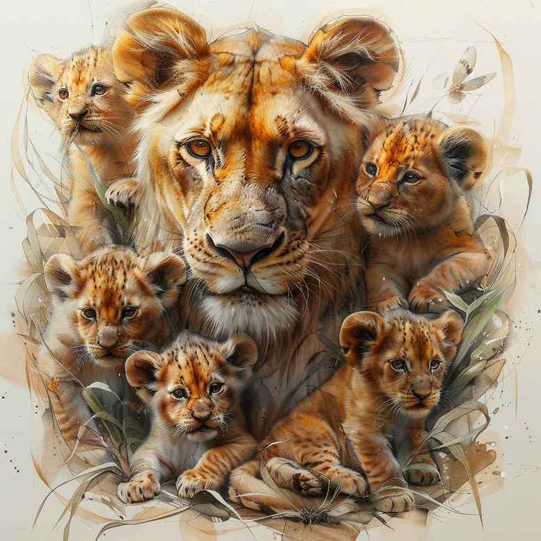 lion-with-shading – tattoo design ideas free ai generated – realism-natural-blush – for-wrist-side – Gallery: lions-inkby-ai