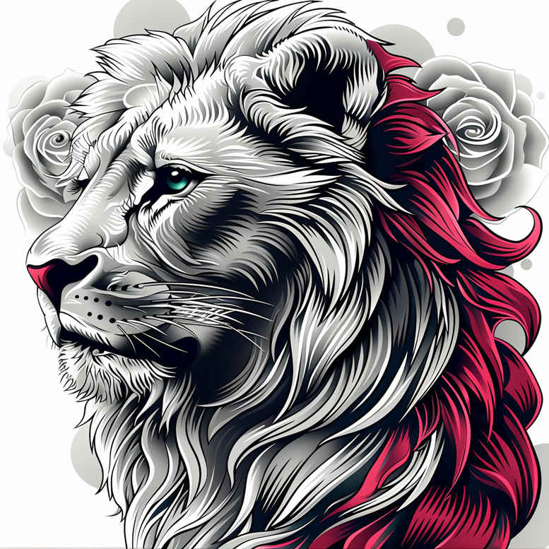lion-with-stars – tattoo design ideas free ai generated – realism-hyper-realistic – for-wrist – Gallery: lions-inkby-ai
