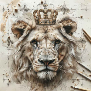 lion-with-tail – tattoo design ideas free ai generated – neotraditional-dynamic-color – for-lower-chest – Gallery: lions-inkby-ai