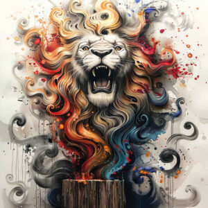 lion-with-tail – tattoo design ideas free ai generated – realism-perfect-proportions – for-wrist – Gallery: lions-inkby-ai