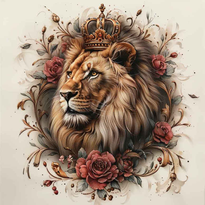 lion-with-tail – tattoo design ideas free ai generated – realism-real-life-shading – for-forearm – Gallery: lions-inkby-ai