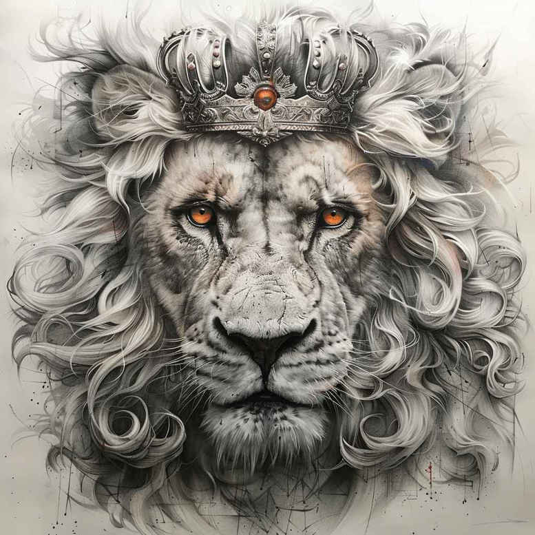 lions – tattoo design ideas free ai generated – surrealism-phantasmagoric – for-side – Gallery: lions-inkby-ai