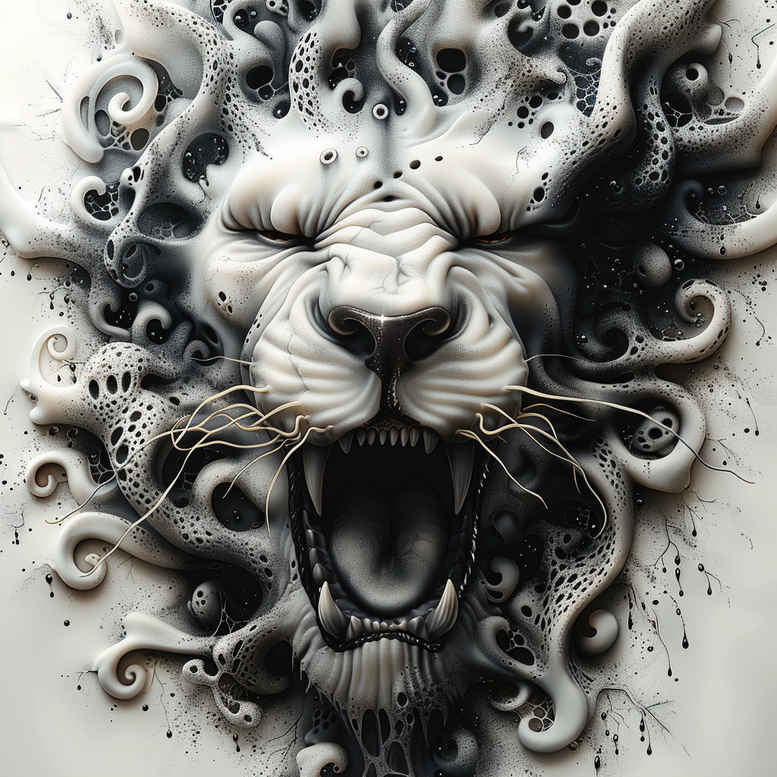 mystical-lion – tattoo design ideas free ai generated – neotraditional-vivid-detail – for-side-torso – Gallery: lions-inkby-ai