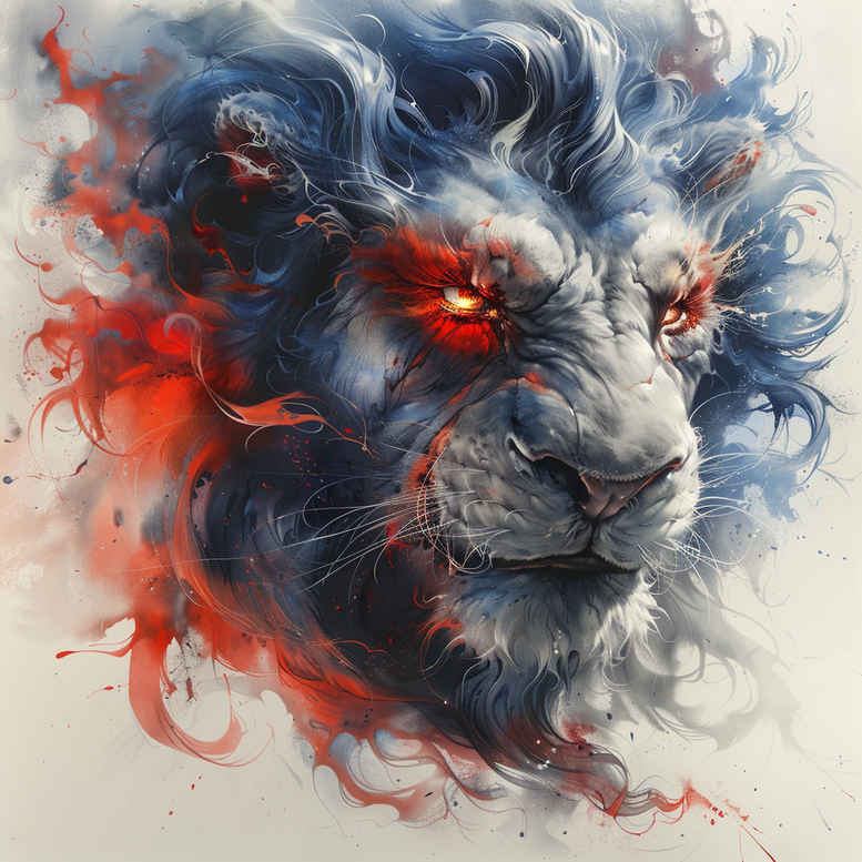 mystical-lion – tattoo design ideas free ai generated – surrealism-mysterious – for-toe – Gallery: lions-inkby-ai