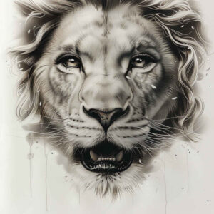 realistic-lion – tattoo design ideas free ai generated – realism-seamless-blend – for-wrist-side – Gallery: lions-inkby-ai