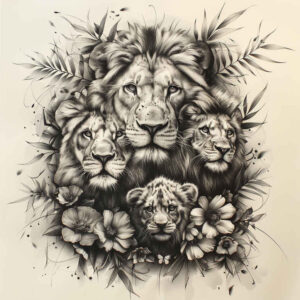 lions tattoo design ideas modern twist bold for collarbone