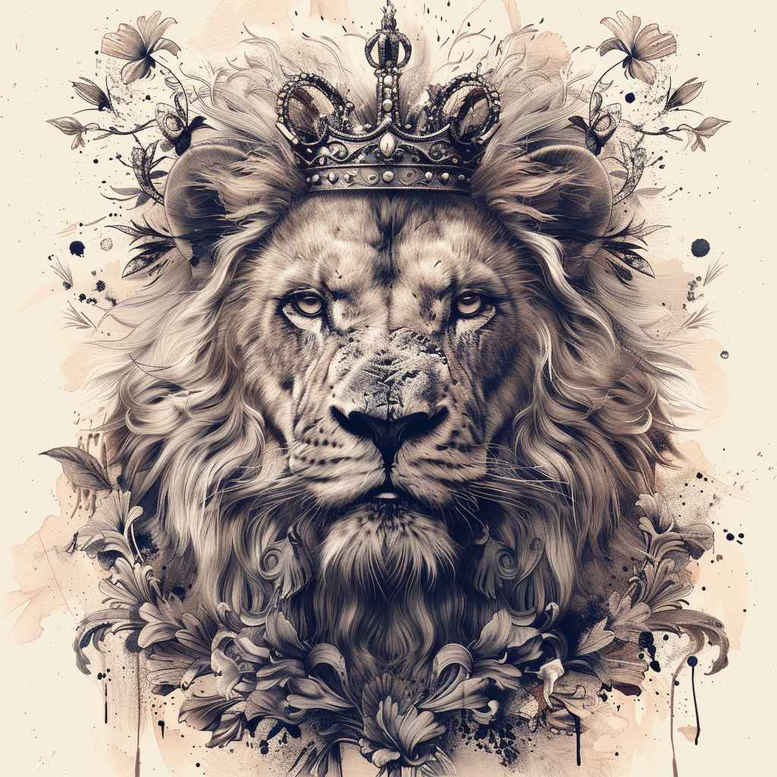 lions tattoo design ideas true-to-life bold lines for foot